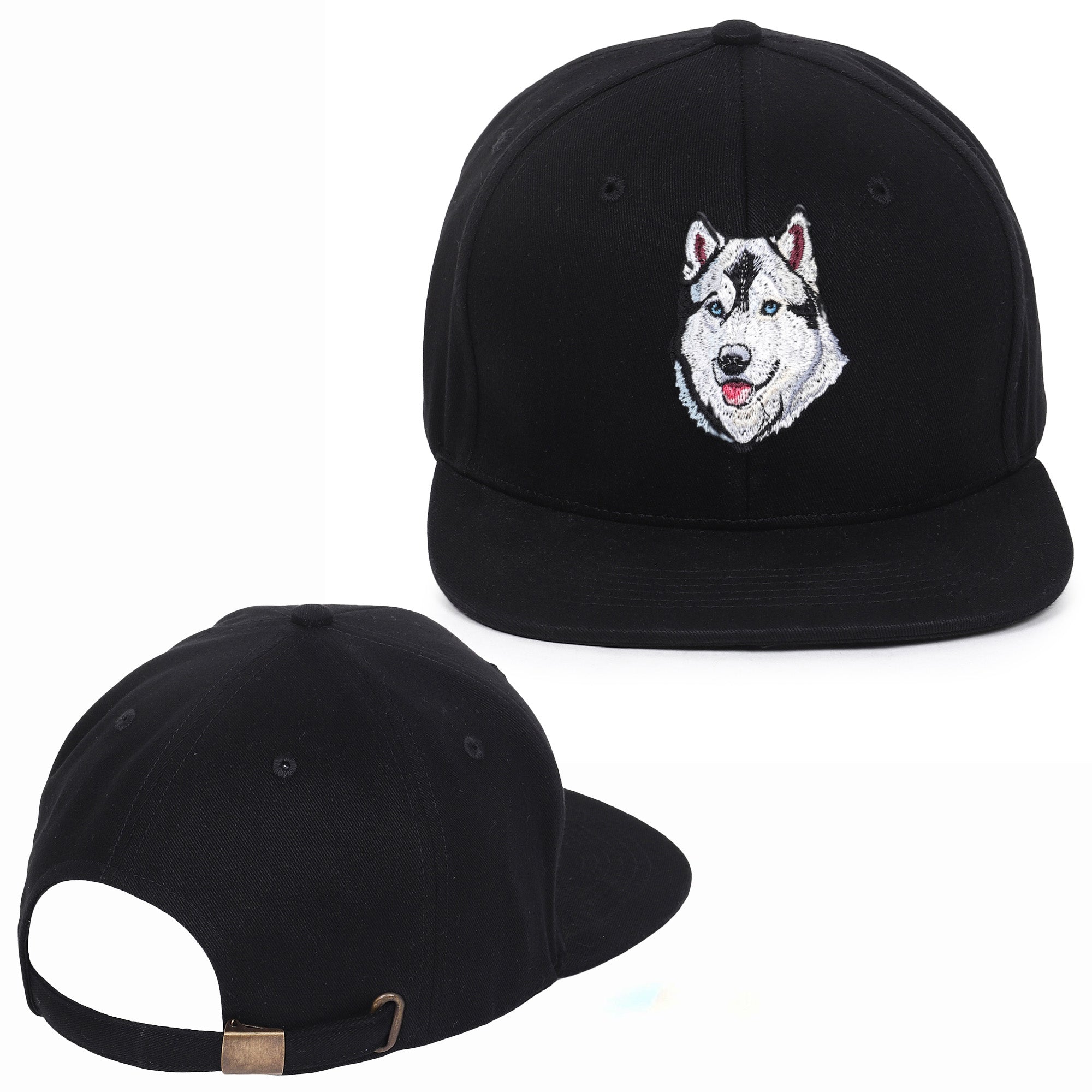 Hound Husky Embroidered Hip Hop Caps