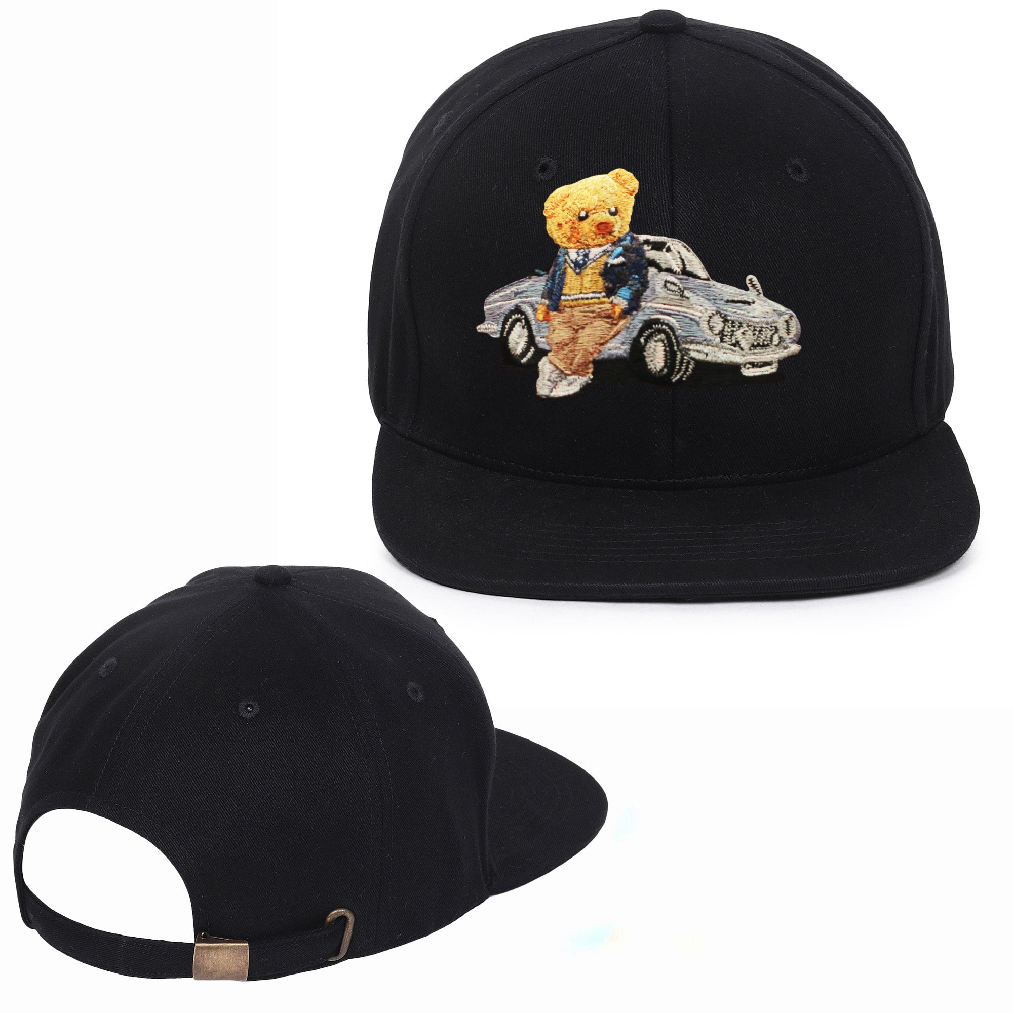 Car Bear Embroidered Hip Hop Caps