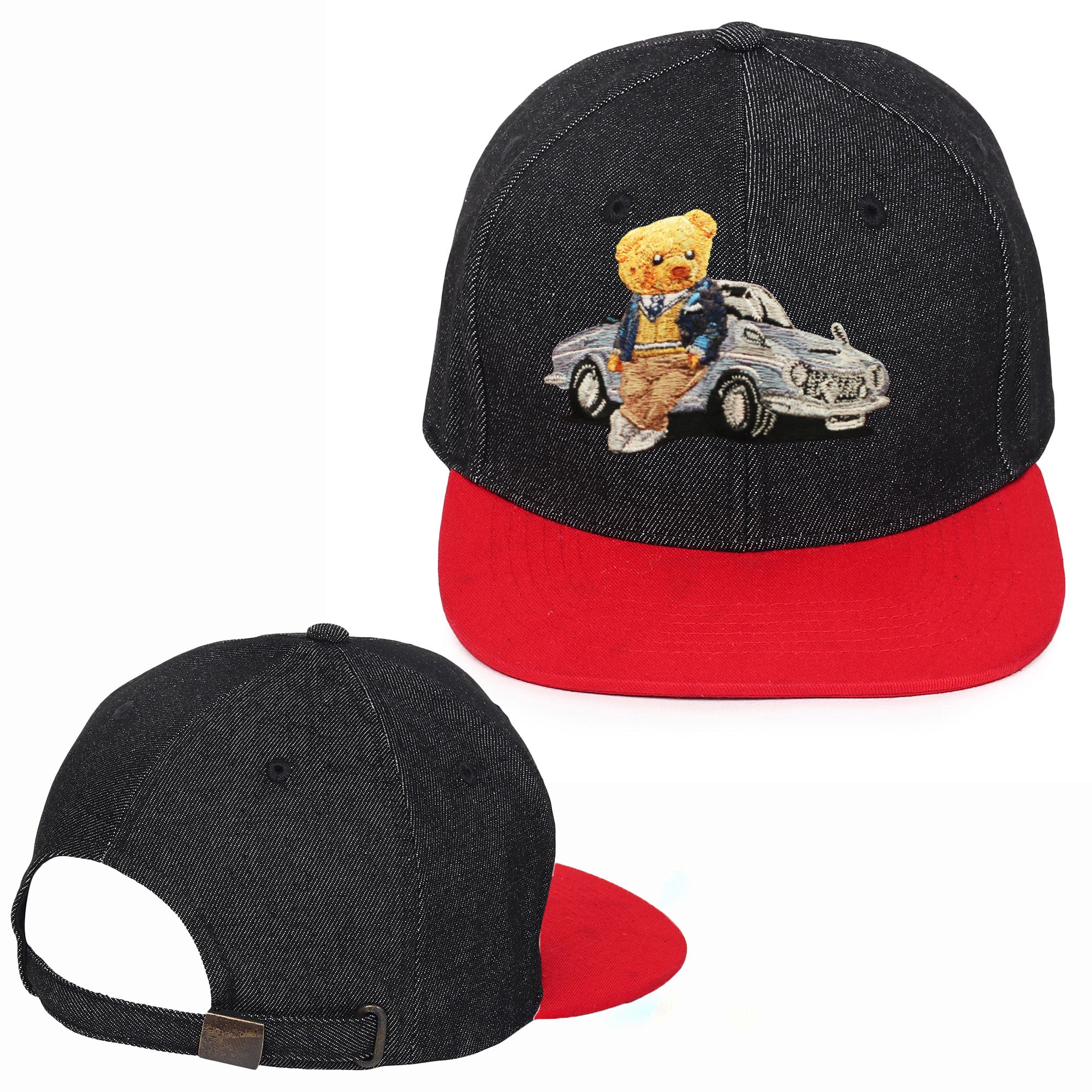 Car Bear Embroidered Hip Hop Caps