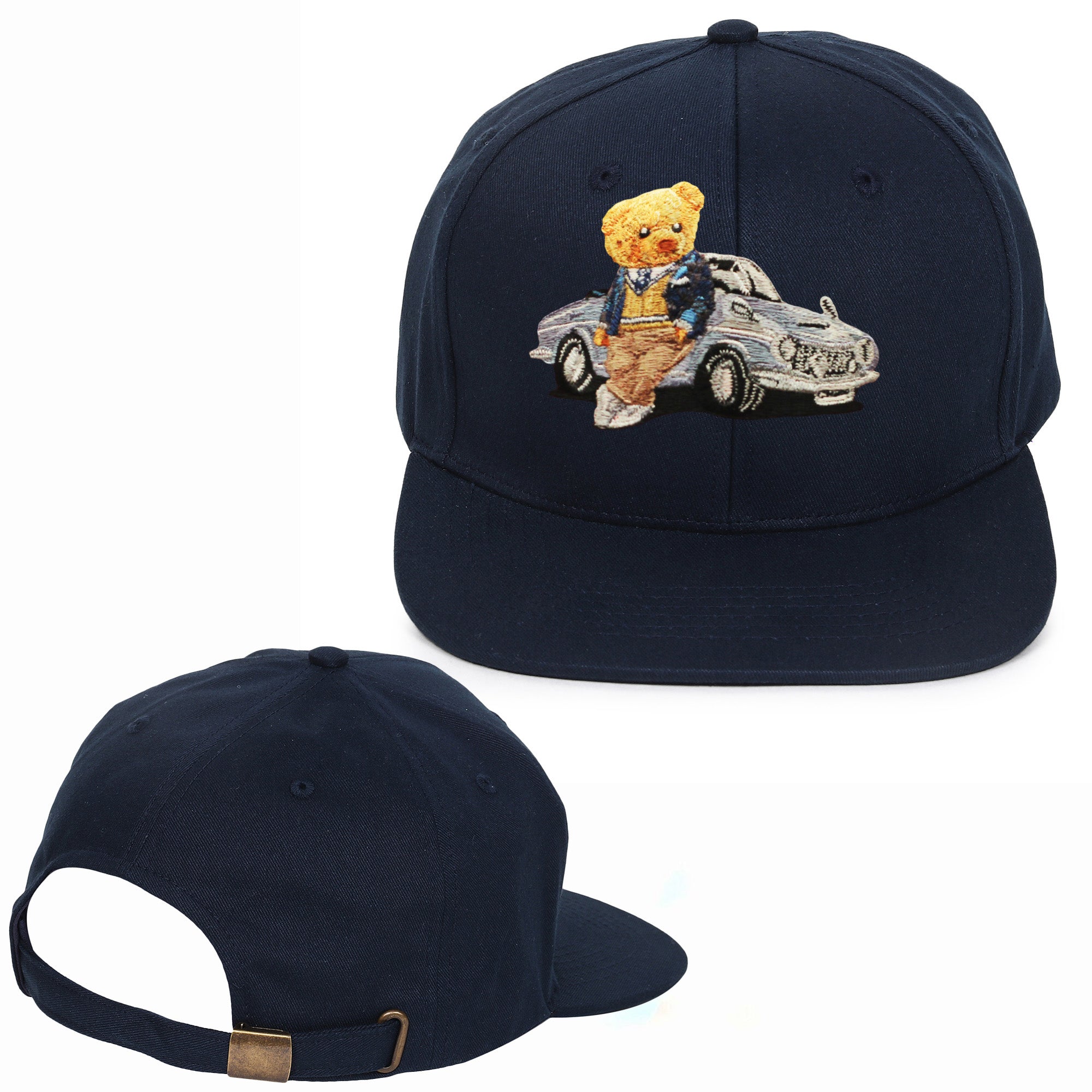 Car Bear Embroidered Hip Hop Caps