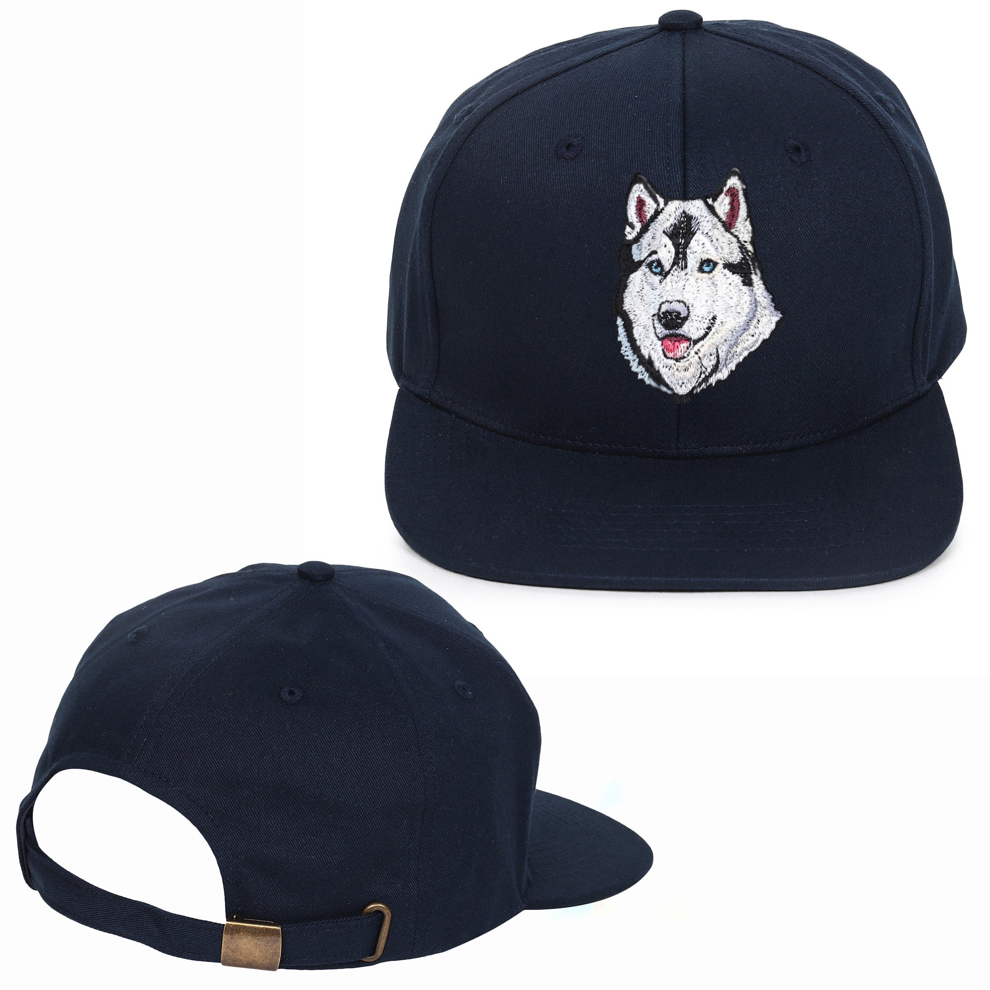 Hound Husky Embroidered Hip Hop Caps