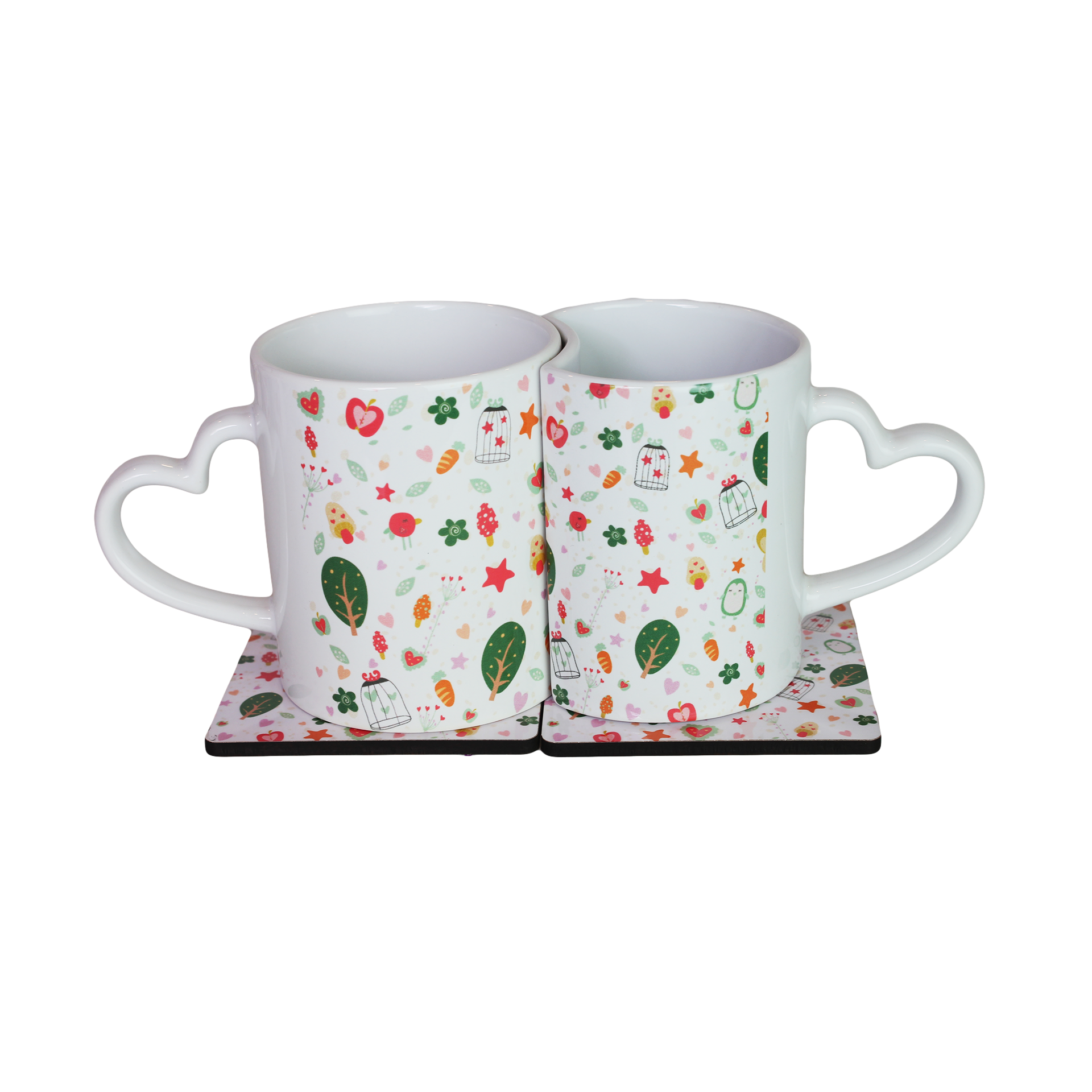 Cupid’s Garden – Lover Mugs & Coaster Set