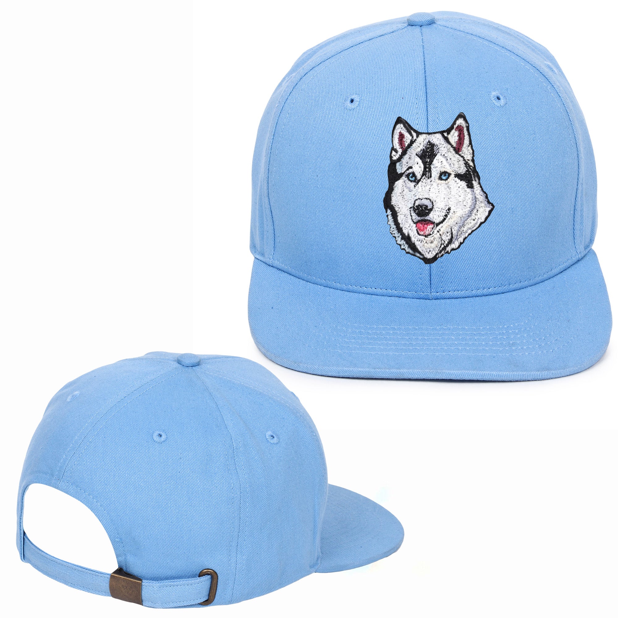 Hound Husky Embroidered Hip Hop Caps