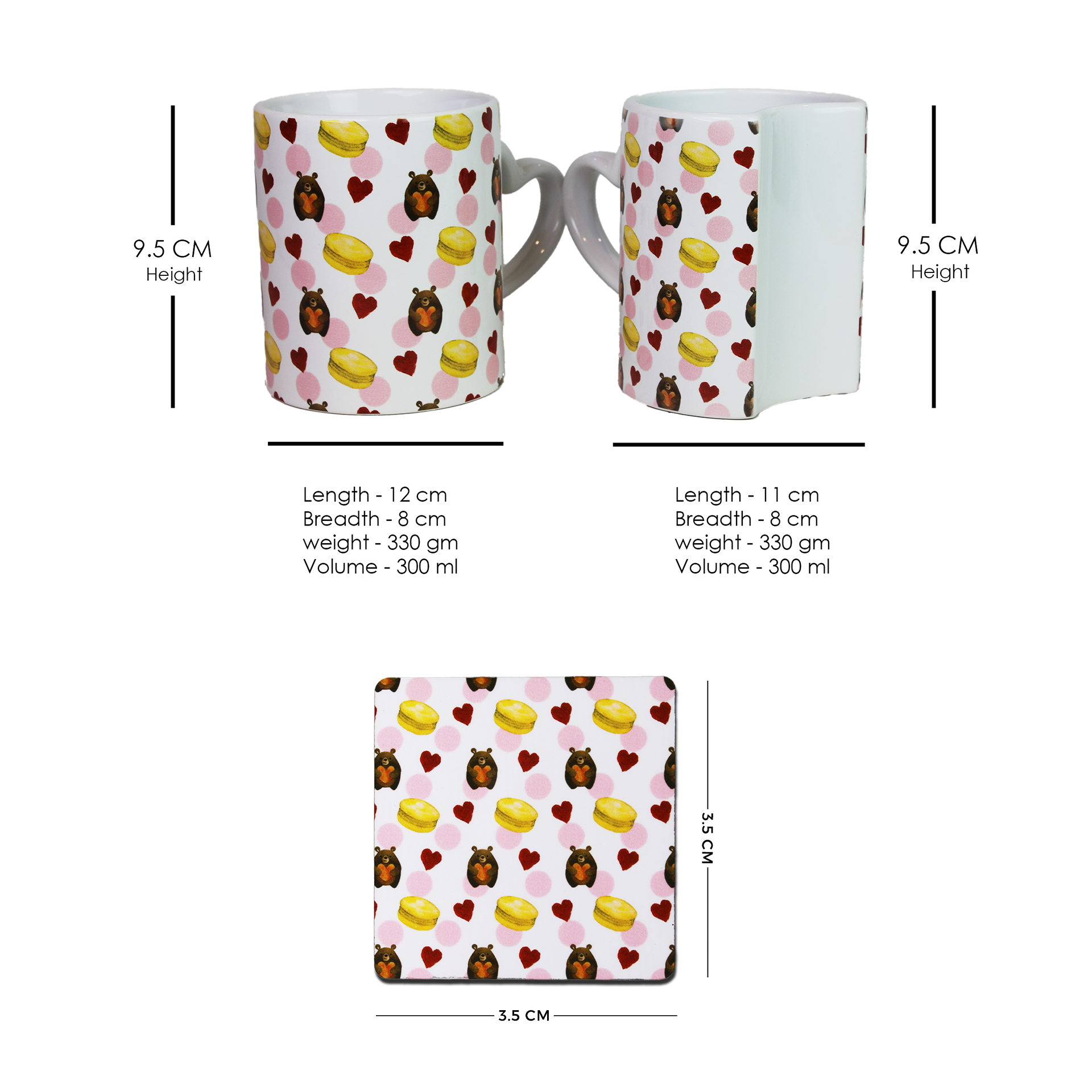 Pampered in love – Lover Mugs & Coaster Set