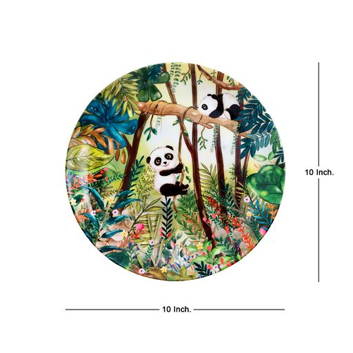 Decorative Wall Plates - Green swings of a panda