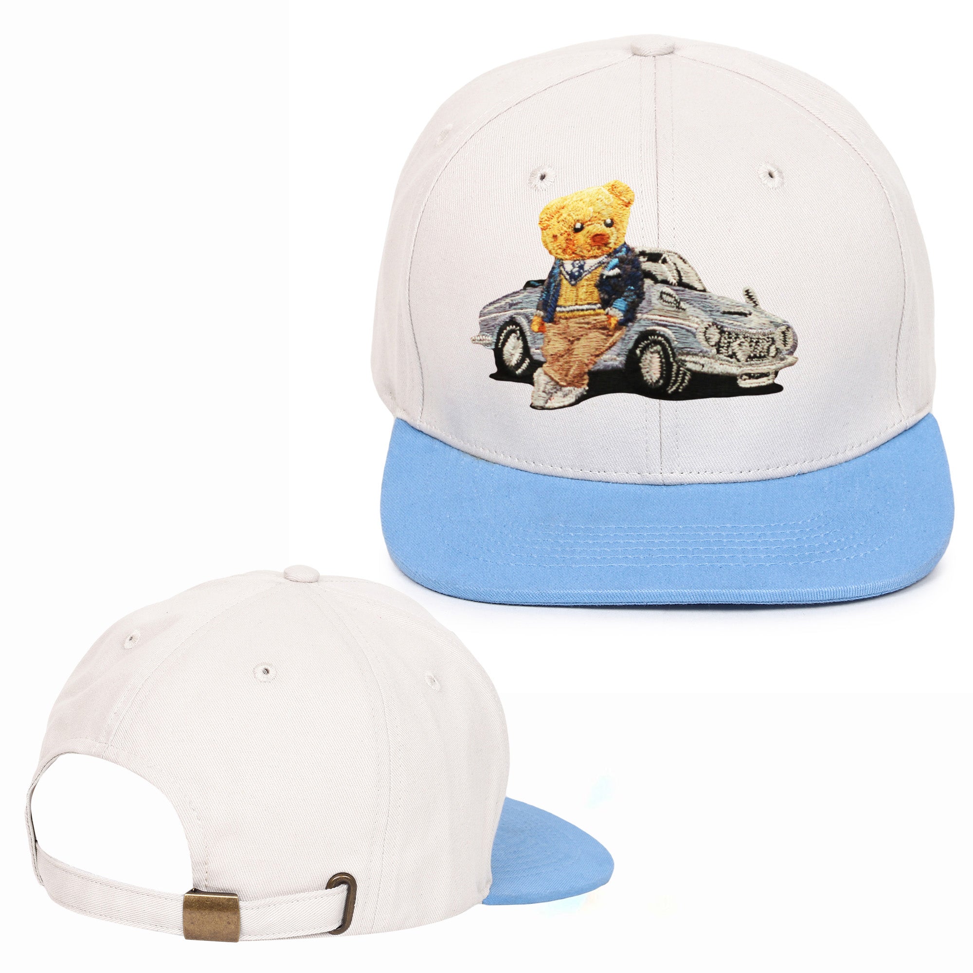 Car Bear Embroidered Hip Hop Caps