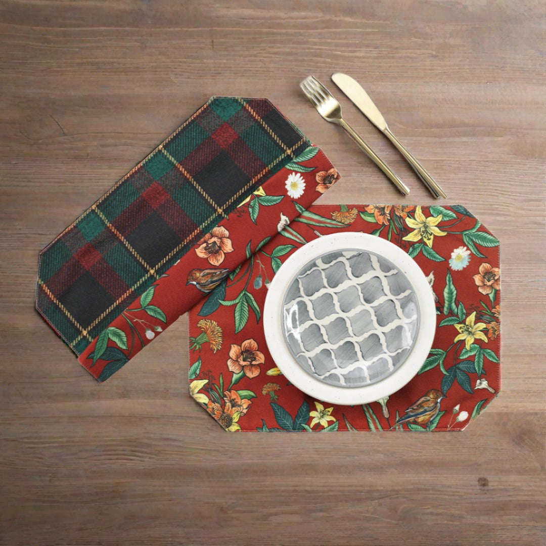 Fabric Placemats - Scottish Tartans [Reversible]