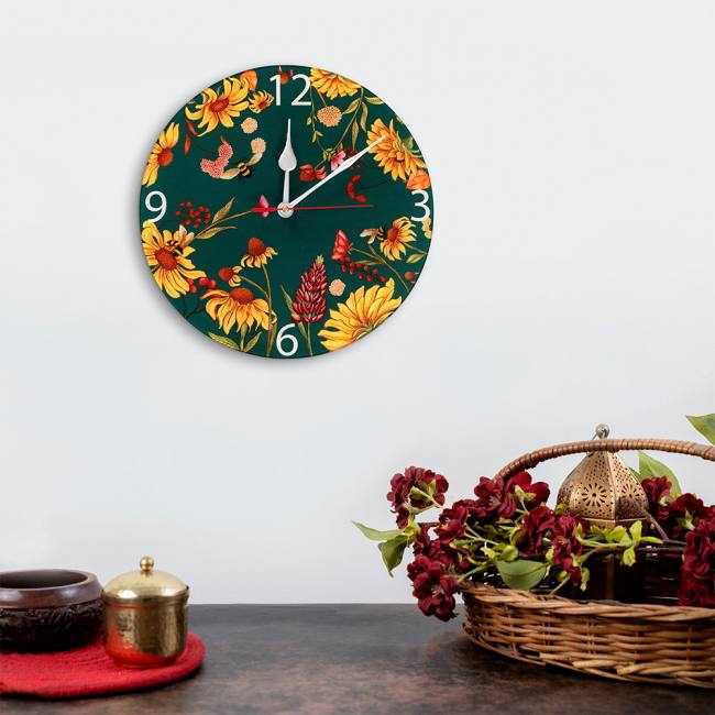 Wall Clock - Floral Bliss