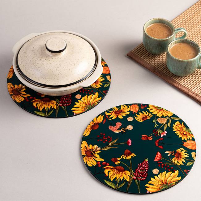 Wooden Coasters - Floral Bliss