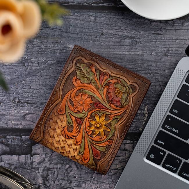 Wallet - Handmade Carved Leather