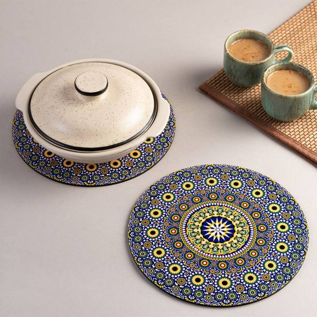 Wooden Coasters (Set of 2) - Moroccan