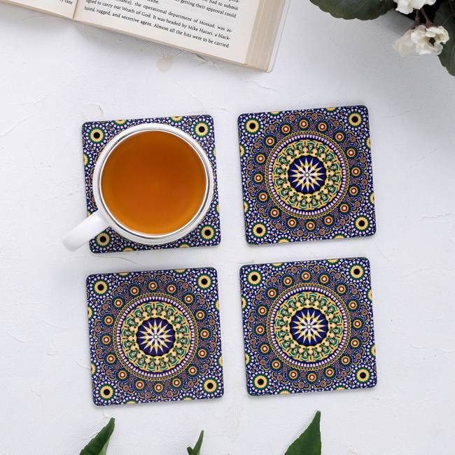 Wooden Coasters (Set of 4) - Moroccan