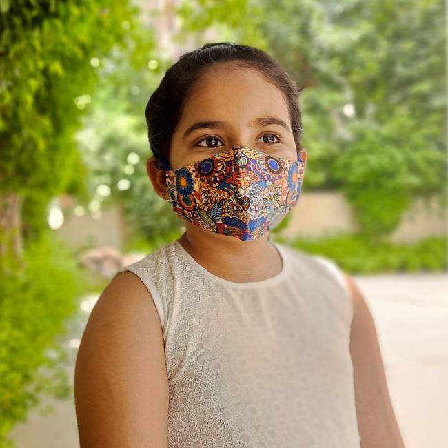 Mask For Kids (Set of 2)- Peacock Admiration