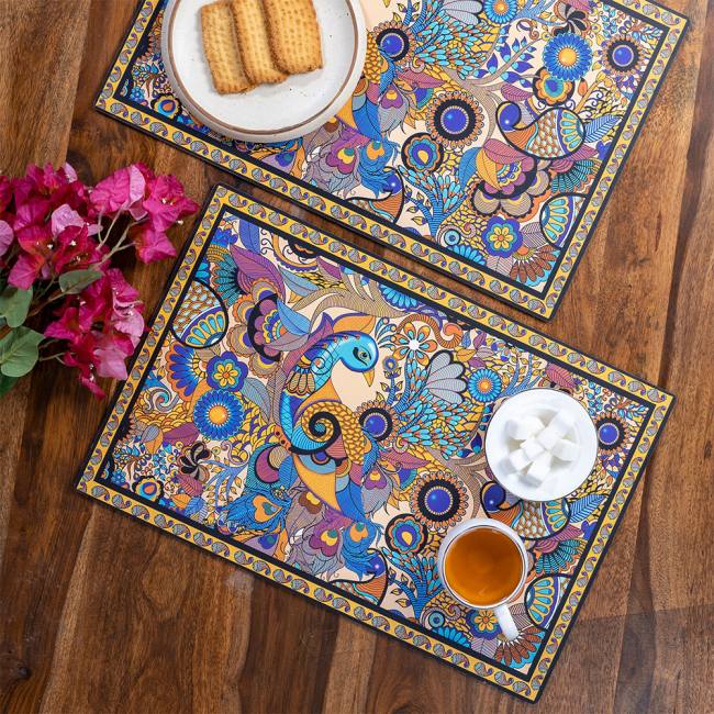 Wooden Placemats - Peacock Admiration