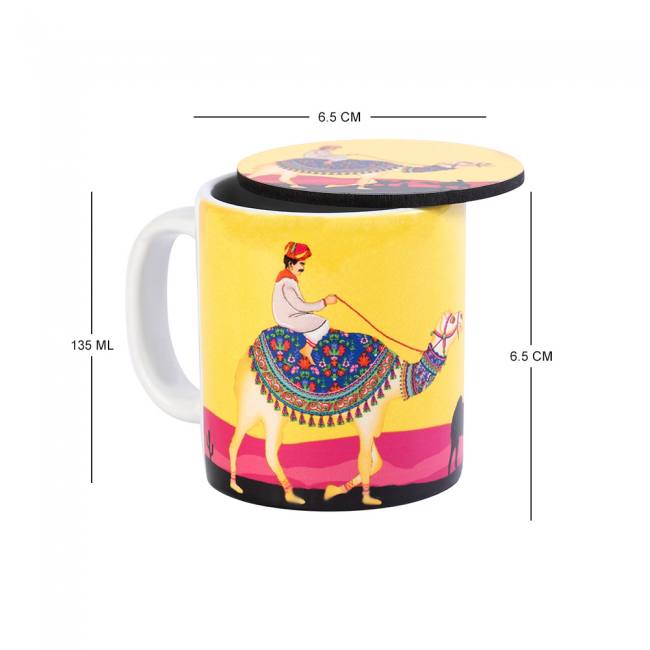 Espresso Mug With Coaster - Camel Glory