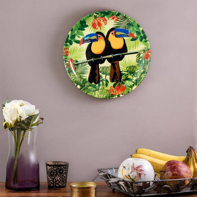 Decorative Wall Plate - Tropical Lush