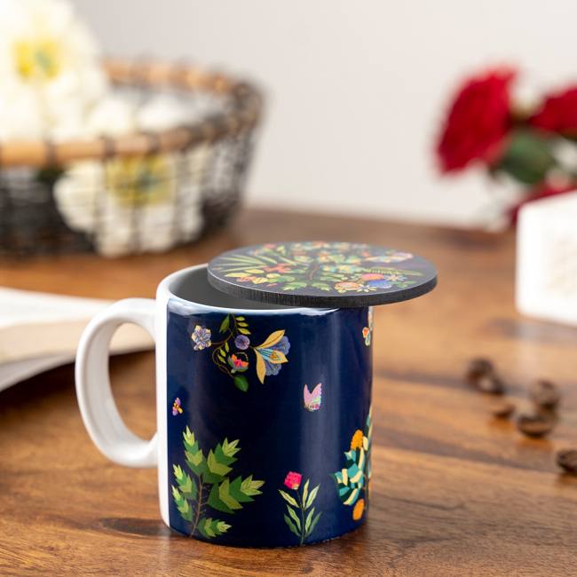 Espresso Mug with Coaster - Vibrant Bliss